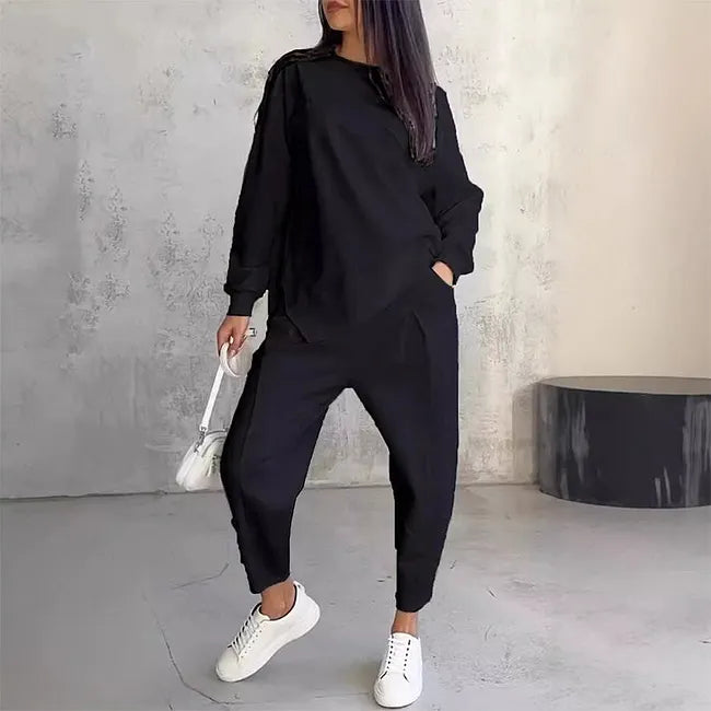 Tashia – Lässiges Set aus Langarm Pullover Und Jogginghose