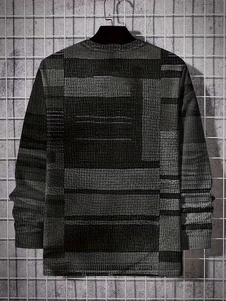 Kellan – Langärmliges Hemd MIT Geometrischem Patchwork-print