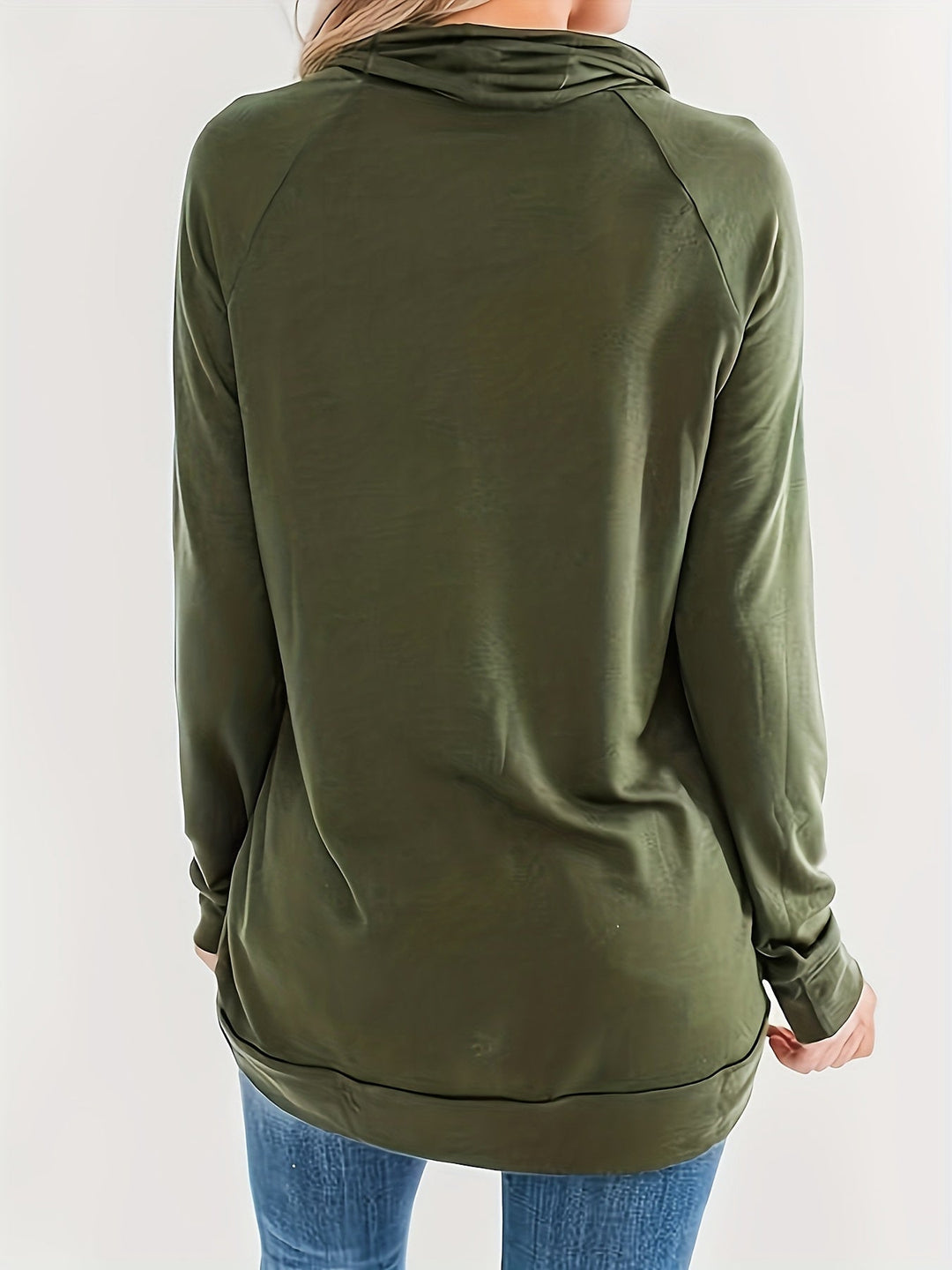 Tansholpan - Rollkragen Pullover Mit Langen Ärmeln Und Kapuze
