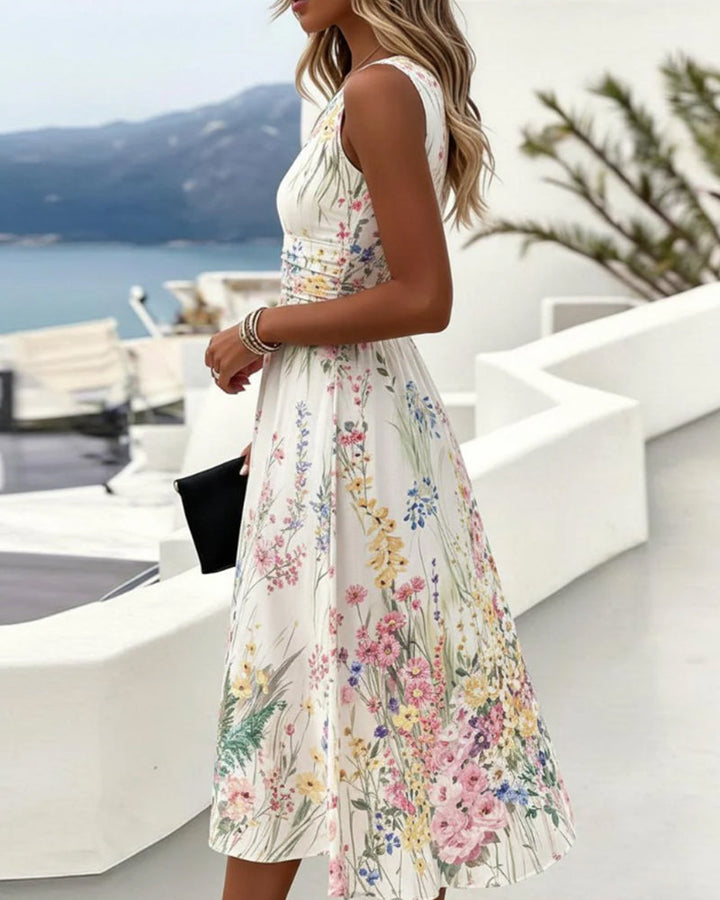 Cristine – Ärmelloses Kleid mit Blumenmuster