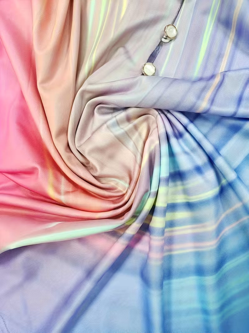 Filona – Top mit V-Ausschnitt und Tie-Dye-Farbverlauf