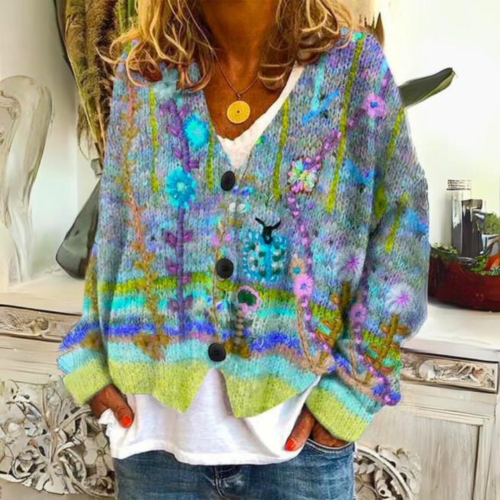 Evonna – Gemütlicher Und Farbenfroher Strickpullover