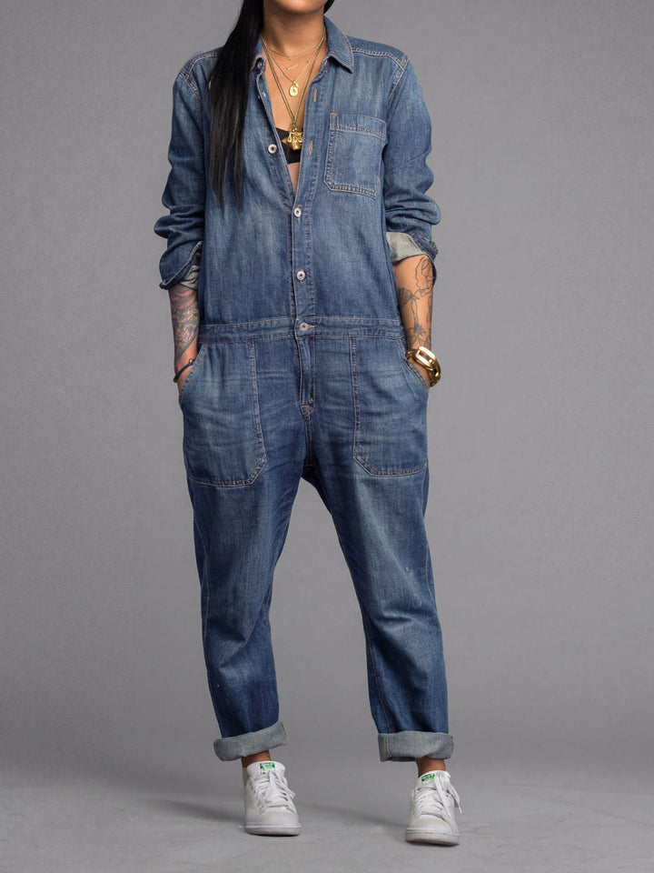 Ravina - Utility-Jumpsuit mit Knopfleiste