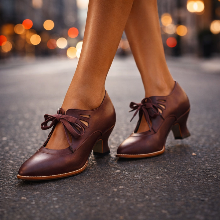 Anasty – Pumps Mit Schnürung Und Mittlerem Absatz