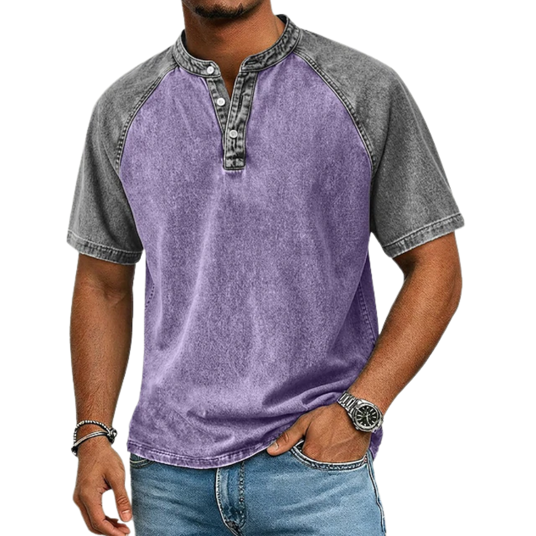 Lawson – Vintage-Henley-Hemd in Zweifarbiger Ausführung