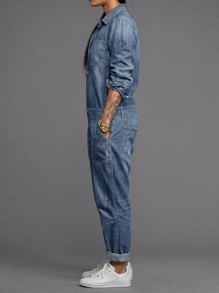 Ravina - Utility-Jumpsuit mit Knopfleiste