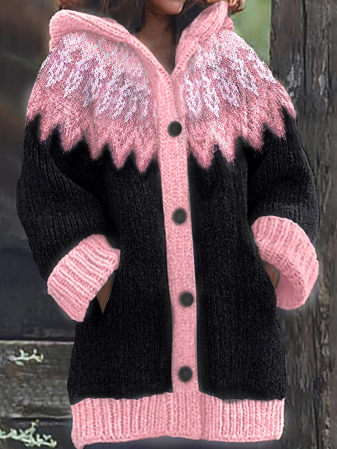 Gulnur - Eleganter Winter Pullover Mit Kapuze Und Langen Ärmeln