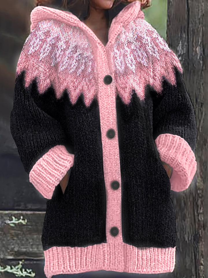 Gulnur - Eleganter Winter Pullover Mit Kapuze Und Langen Ärmeln