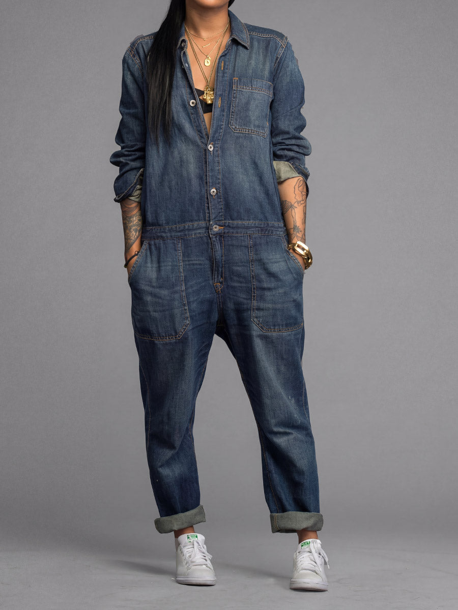 Ravina - Utility-Jumpsuit mit Knopfleiste