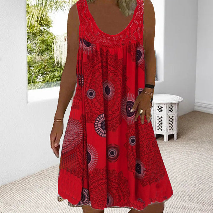 Paduch – Lässiges ärmelloses Sommer Kleid Mit Drucken