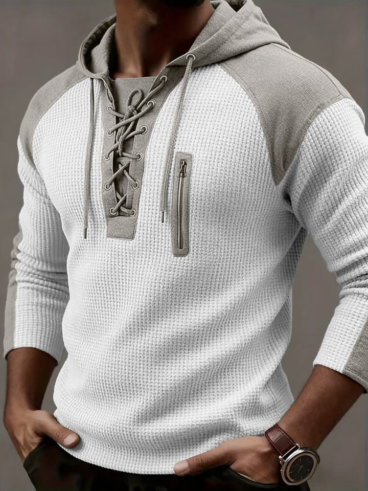 Freddie – Strukturierter Gerippter Pullover Mit Kapuze