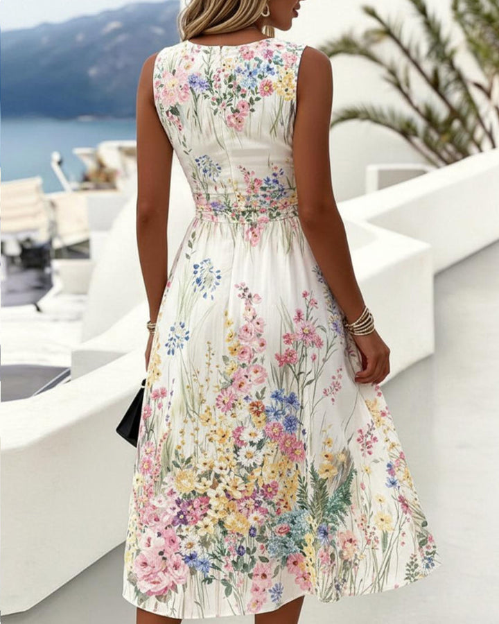 Cristine – Ärmelloses Kleid mit Blumenmuster