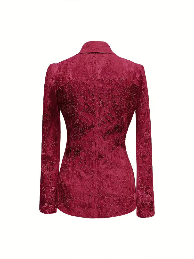 Kyliza – Gefütterter Blazer Mit Blumen Muster Für Frühling Und Sommer
