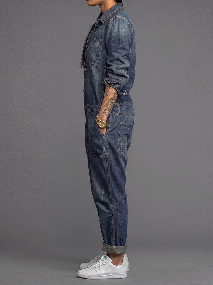 Ravina - Utility-Jumpsuit mit Knopfleiste
