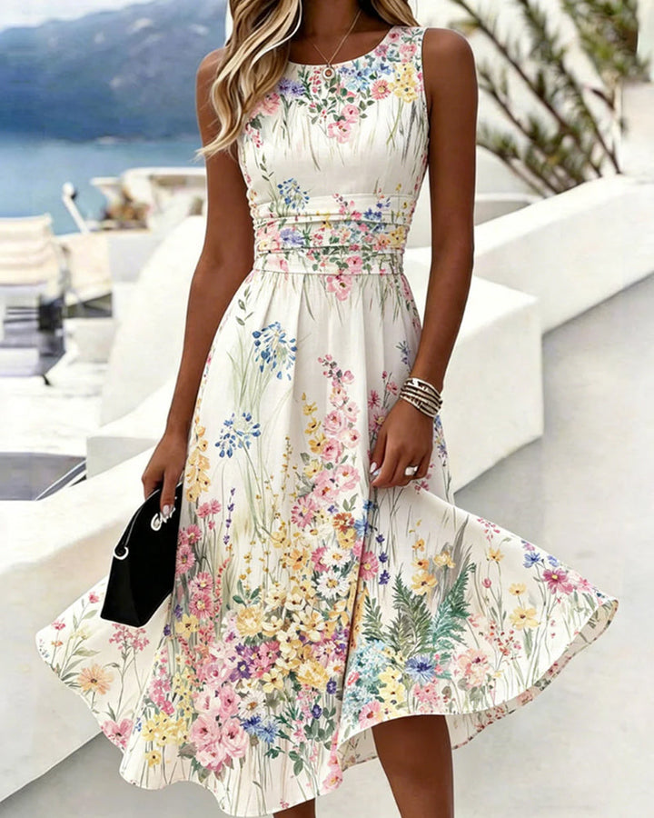 Cristine – Ärmelloses Kleid mit Blumenmuster