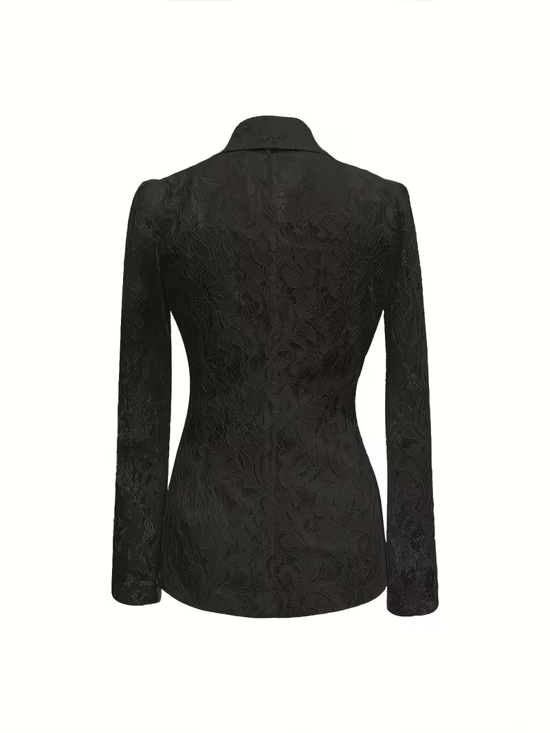 Kyliza – Gefütterter Blazer Mit Blumen Muster Für Frühling Und Sommer