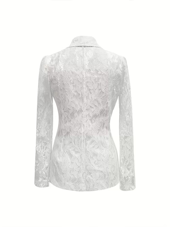 Kyliza – Gefütterter Blazer Mit Blumen Muster Für Frühling Und Sommer