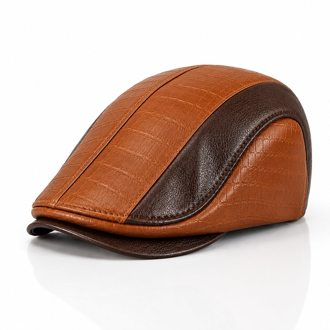 CrownCraft – Elegante Leder-Schlappmütze