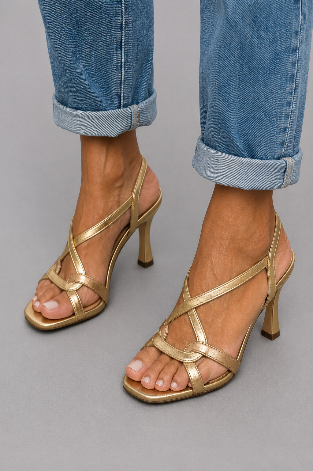 Cassie - Sandalen Mit Absatz Goldener Sommer Zauber