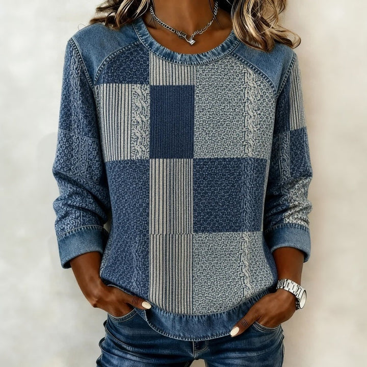 Dievina – Sweatshirt im Vintage-Denim Schau