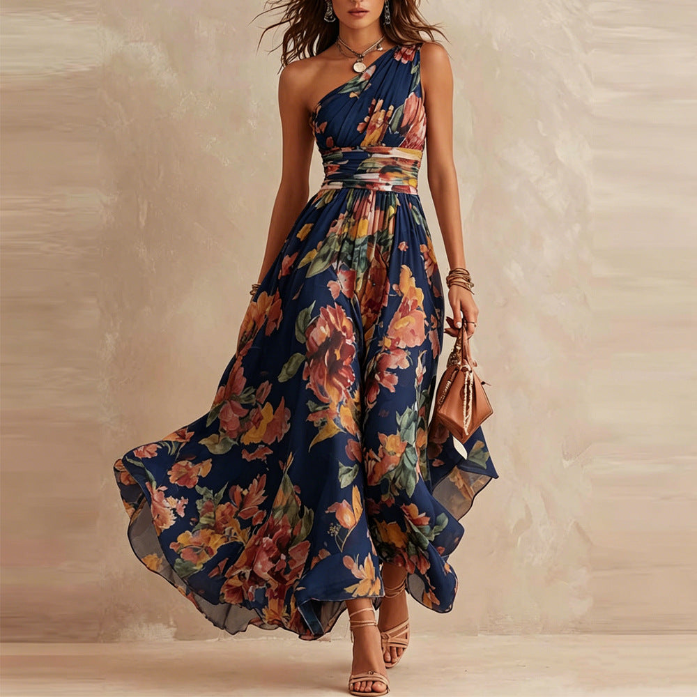 Lesena – Elegantes Maxikleid Mit Blumenmuster