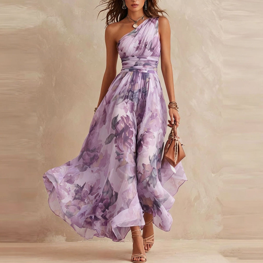 Lesena – Elegantes Maxikleid Mit Blumenmuster