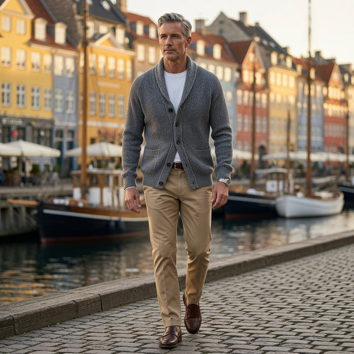 Yanis – Langärmelige Strickjacke Mit Knöpfen