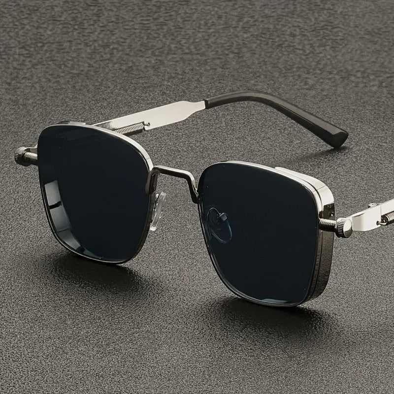 ModernGlare – Quadratische Sonnenbrille im Steampunk-Stil
