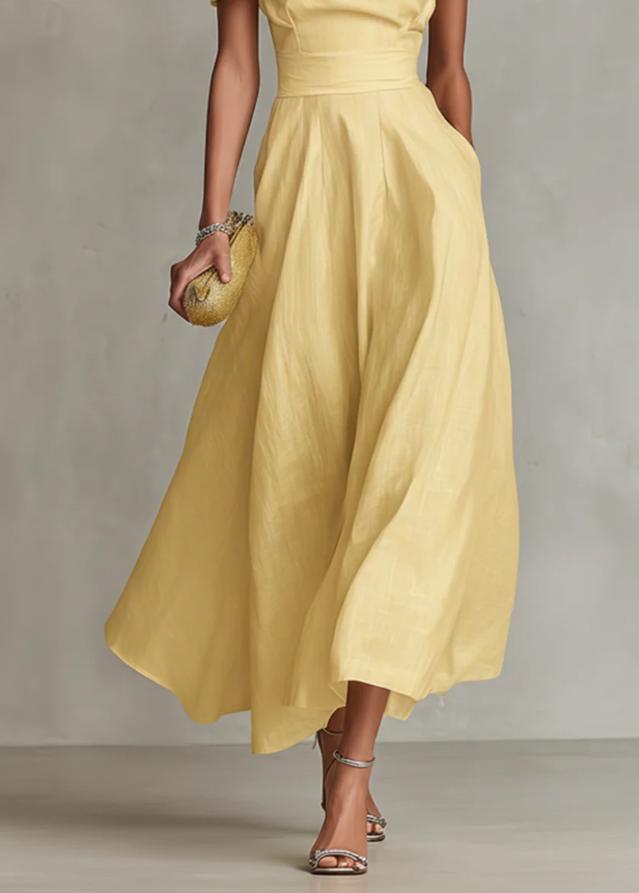 Nermin – Maxikleid mit schulterfreiem Ausschnitt