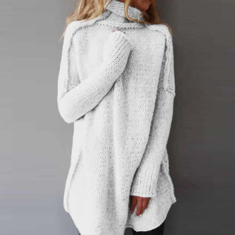 Natalie – Gestrickt Rollkragen Pullover