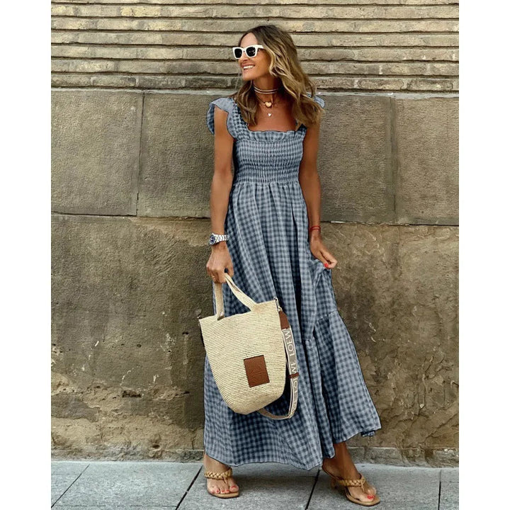 Jayne – Ärmelloses Maxikleid Mit Quadratischem Ausschnitt