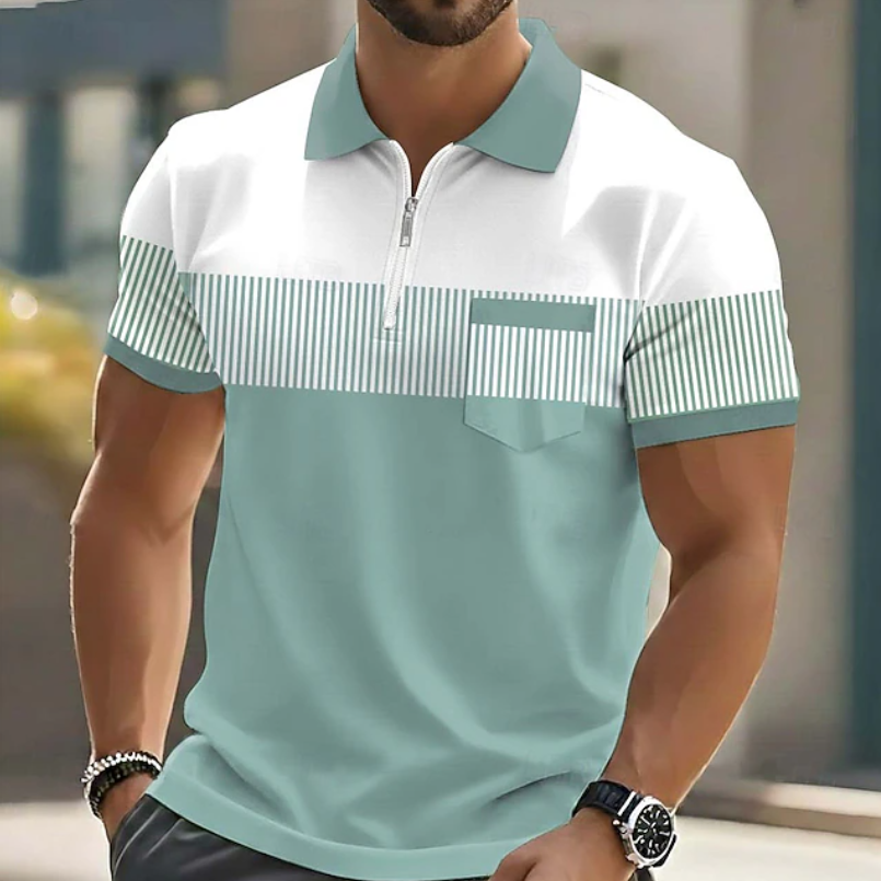 Brett - Elegantes Polo Hemd Mit Reißverschluss