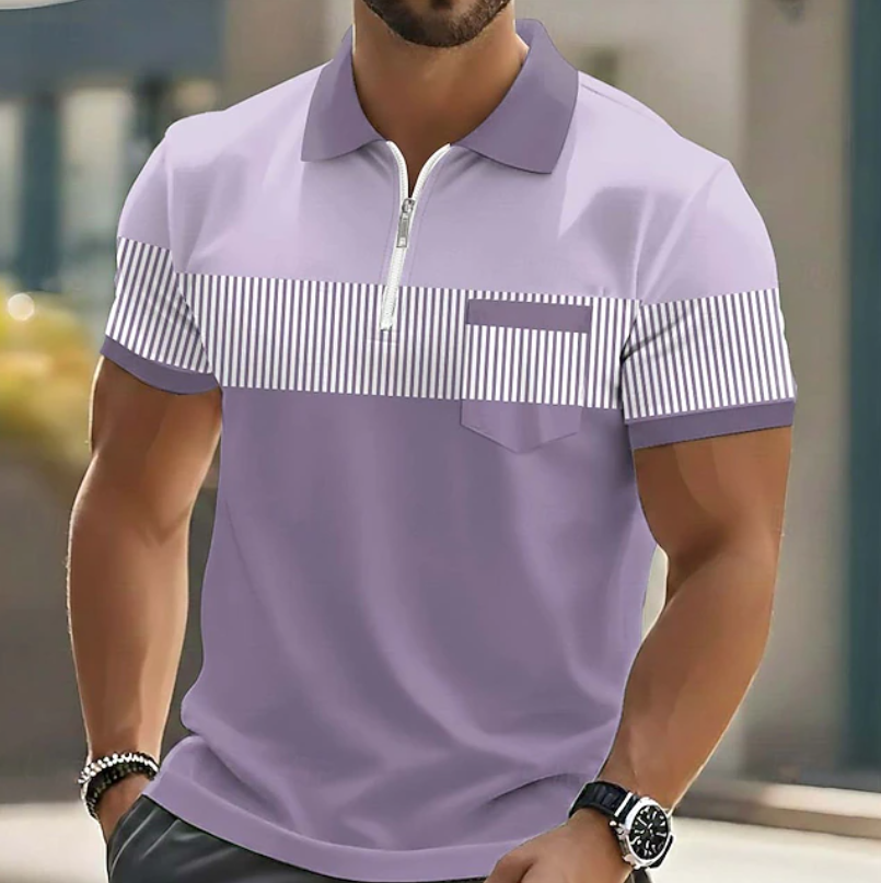 Brett - Elegantes Polo Hemd Mit Reißverschluss