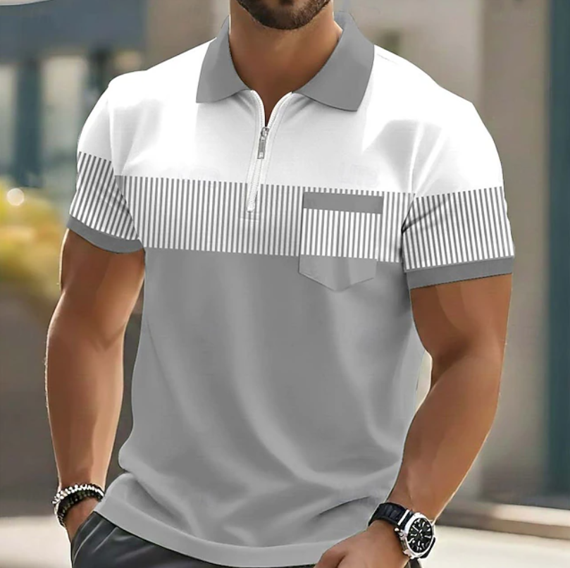 Brett - Elegantes Polo Hemd Mit Reißverschluss
