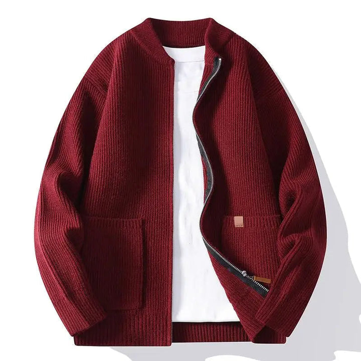 Jorje – Gerippter Strickcardigan Mit Reissverschluss