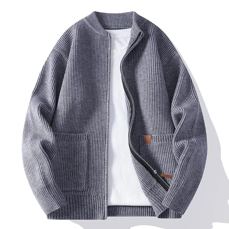 Jorje – Gerippter Strickcardigan Mit Reissverschluss