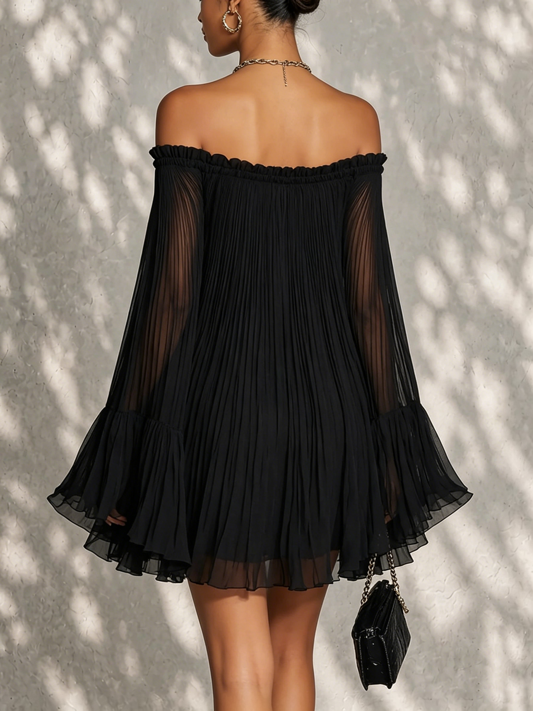 Virelia – Minikleid Mit ausgestellten Ärmeln