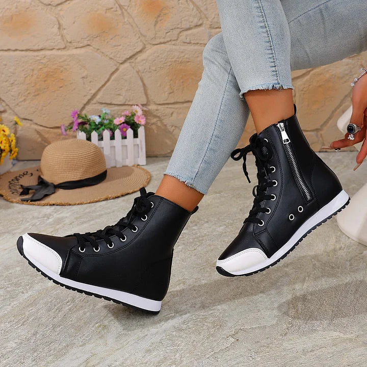 Theofani – Atmungsaktive Stiefeletten Mit Reißverschluss