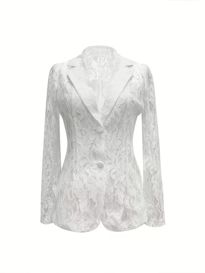 Kyliza – Gefütterter Blazer Mit Blumen Muster Für Frühling Und Sommer