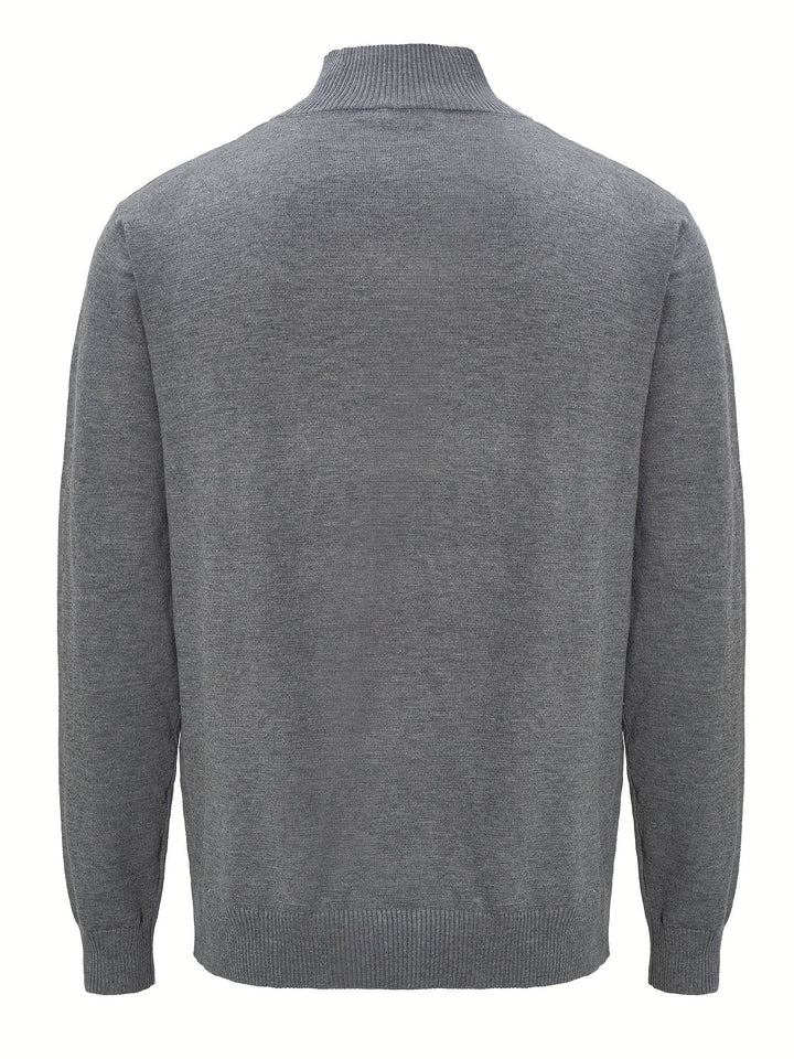 Sumuel – Strickpullover Mit Reißverschluss Und Geripptem Kragen