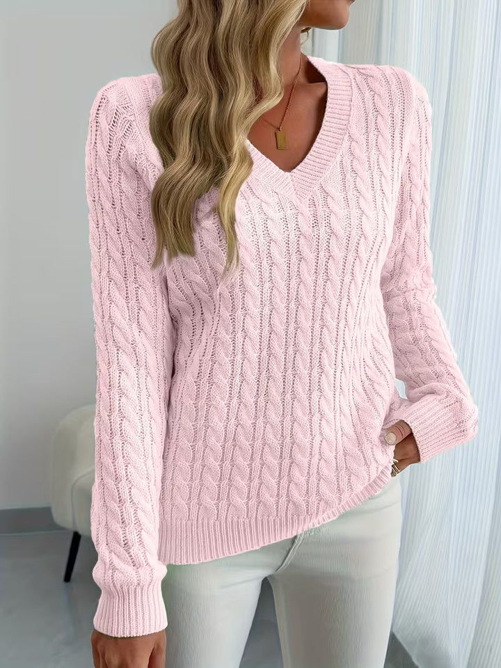Lenea – Langarm Pullover Mit Zopfmuster