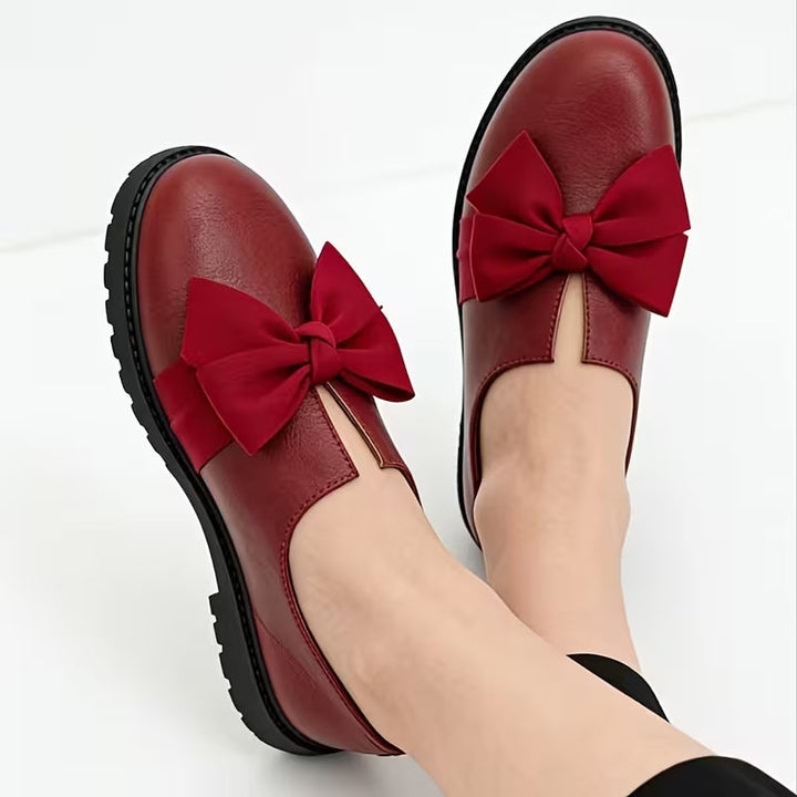 Nargiza - Elegante Loafer Mit Schleife Runder Zehenpartie Und Klobiger Sohle