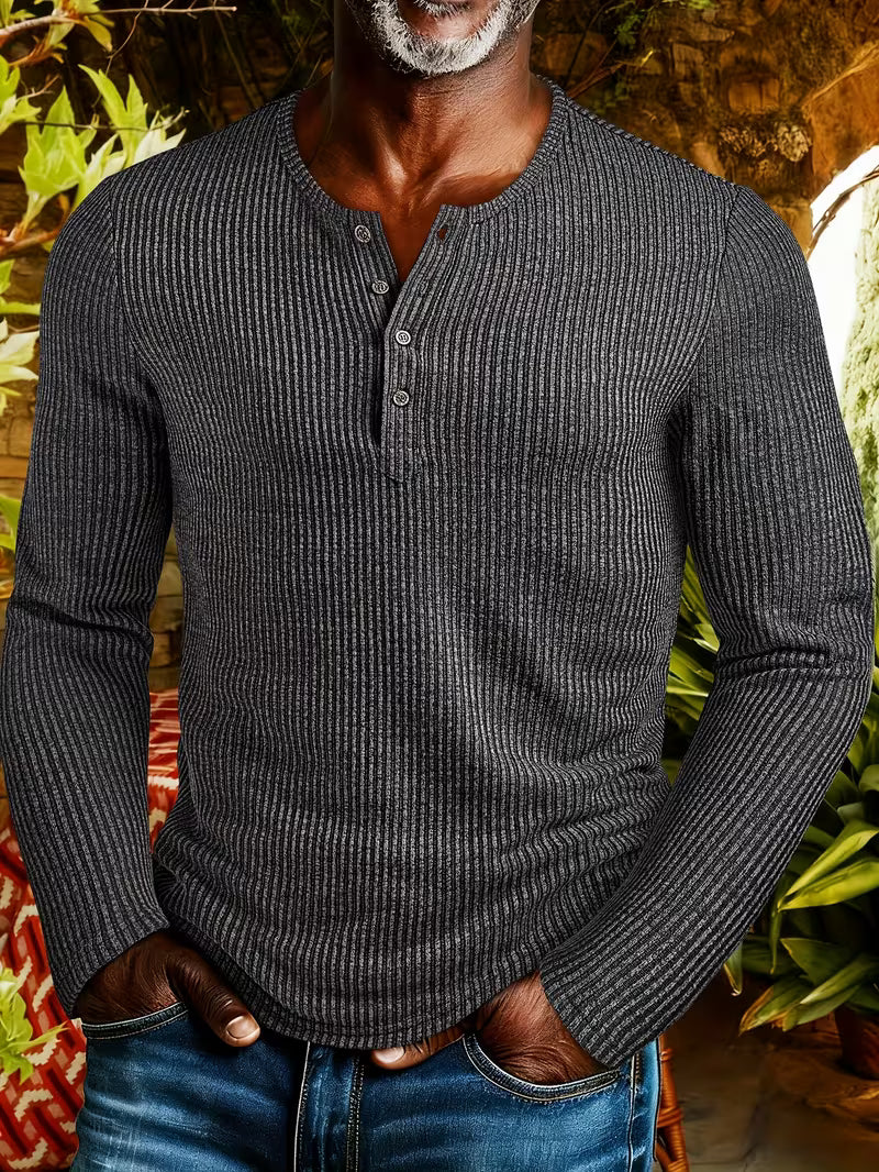 Afonso – Strapazierfähiges Winter Henley Hemd