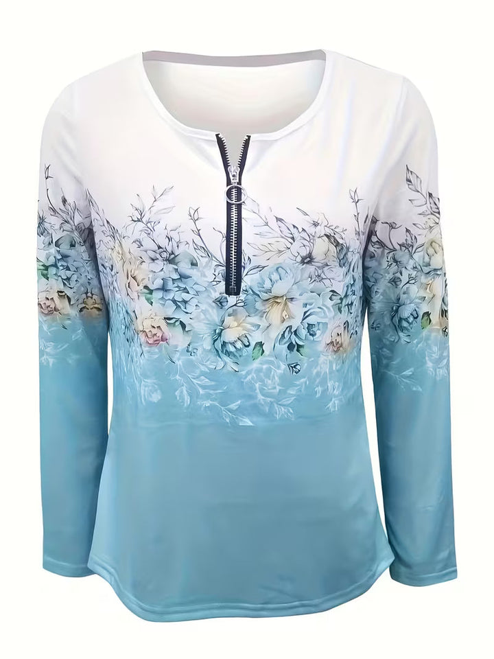 Tishna – Elegantes Oberteil Mit Grafischem Blumenmuster