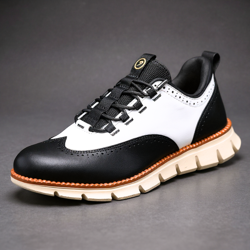 Heijnen – Sneaker Aus Leder im Wingtip Brogue Stil