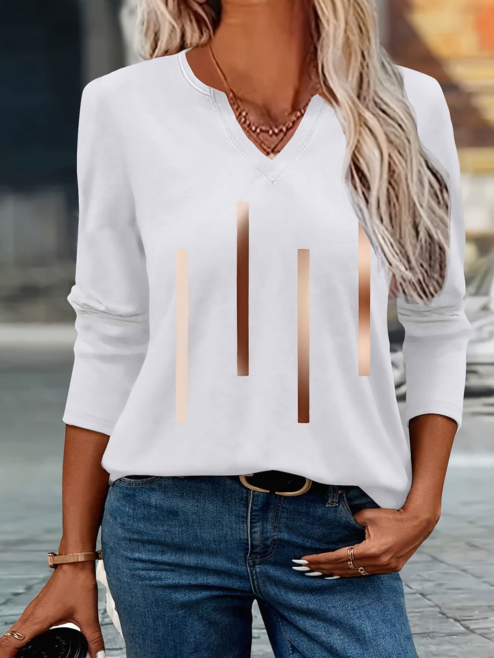 Ziqian - Elegantes Bedrucktes Langarm Hemd