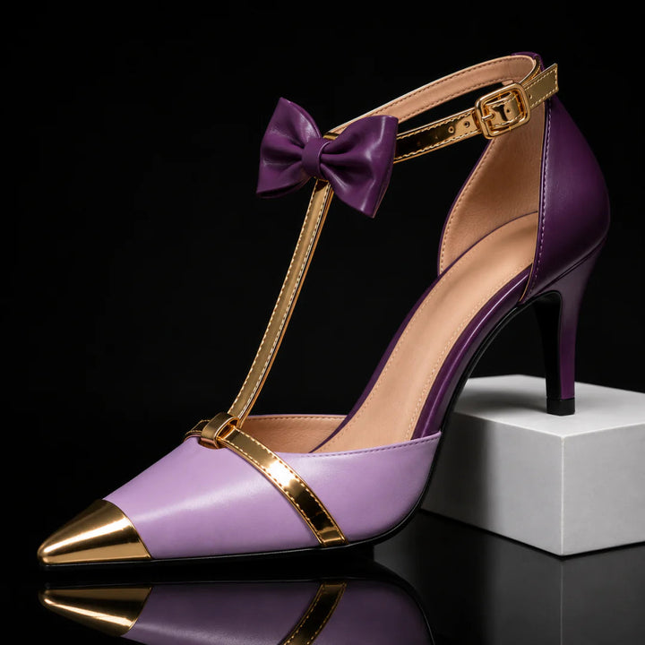 Eunice – High Heels Mit T-Riemen Und Schleife