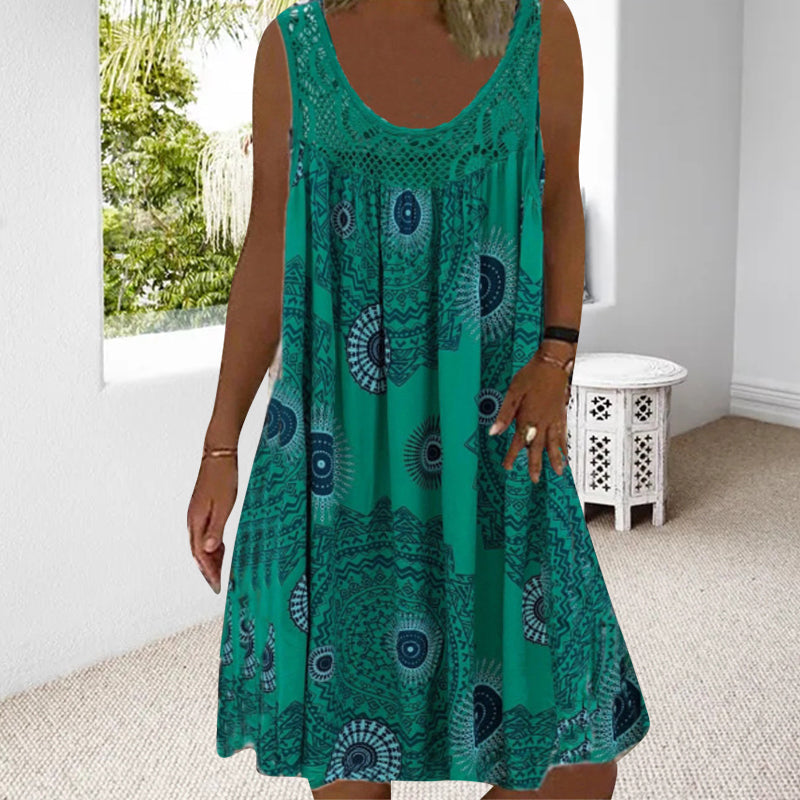 Paduch – Lässiges ärmelloses Sommer Kleid Mit Drucken