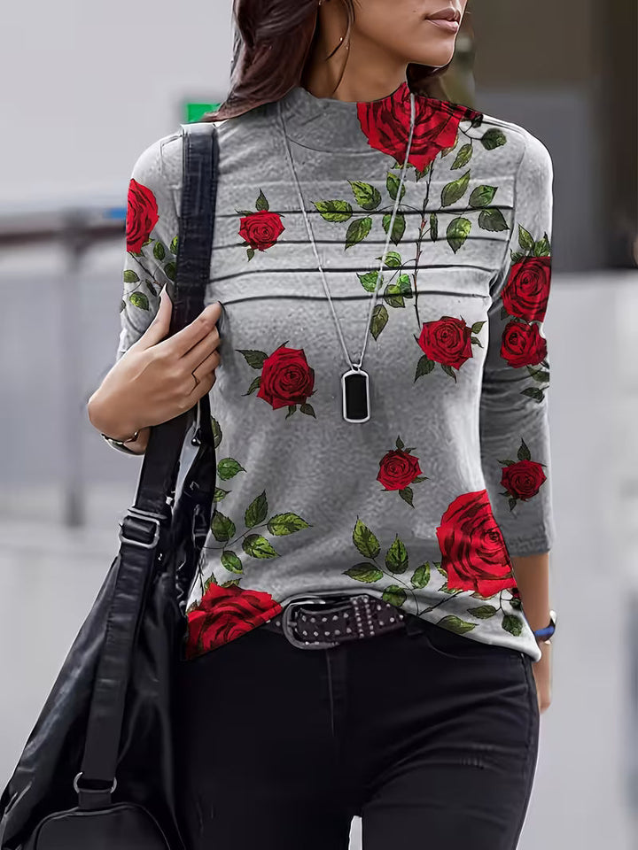 Zunni – Oberteil Mit Blumenmuster Und Stehkragen