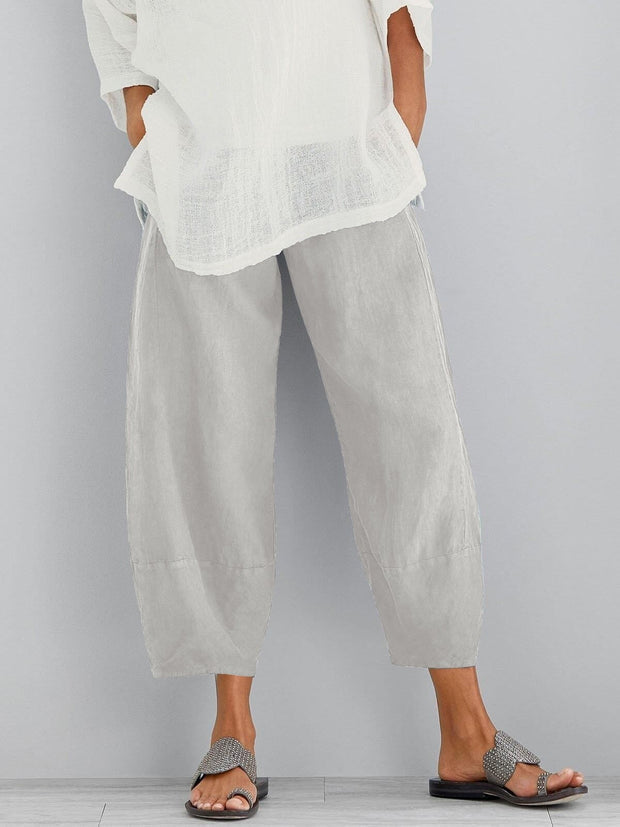 Taylah - Weit Geschnittene Leinenhose